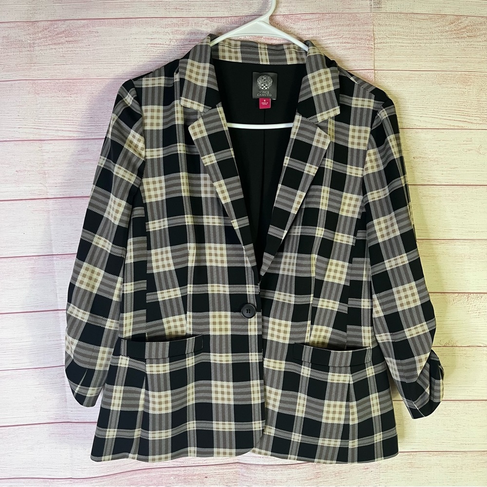 Vince Camuto Plaid Blazer Jacket Size‎ 6